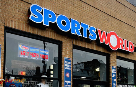 Channel Letters - Sports World Wrigleyville Chicago