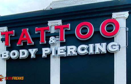 Chicago Ink tattoo- Halo lit Channel Letters Sign