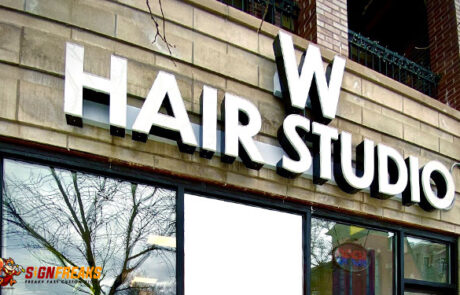W Hair Studio_illuminated Channel Letters