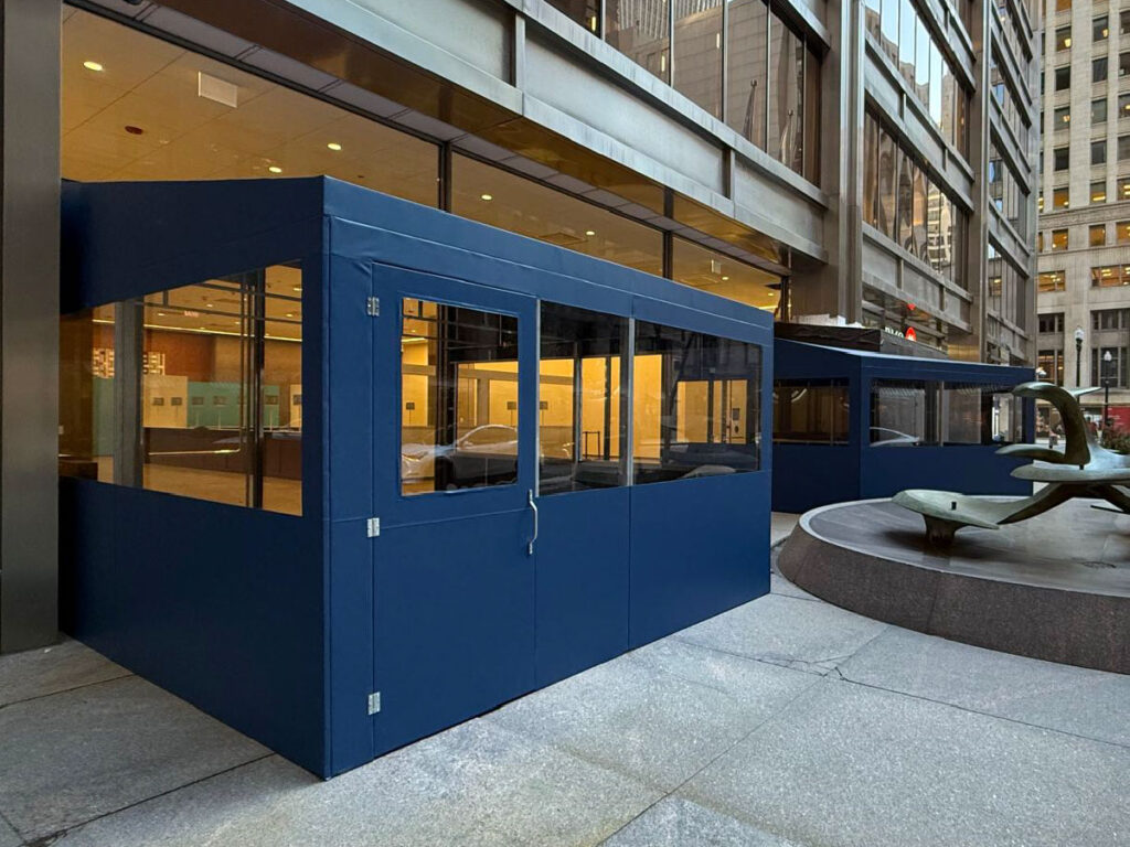 Enclosures and vestibules installed by SignFreaks for clients.