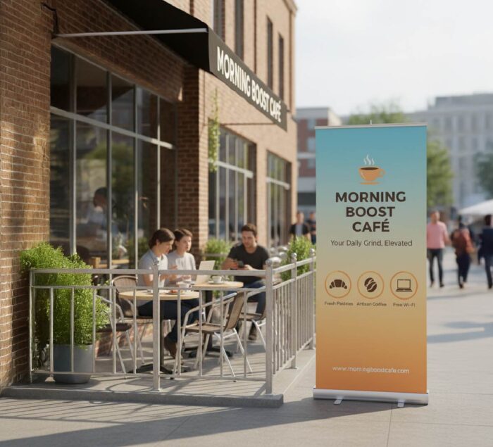 Retractable banner by SignFreaks in Chicago, ideal for events and promotions.