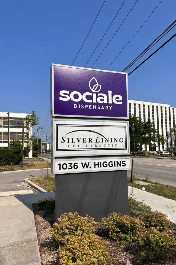 Pylon sign for Sociale Chicago by SignFreaks, increasing brand visibility.