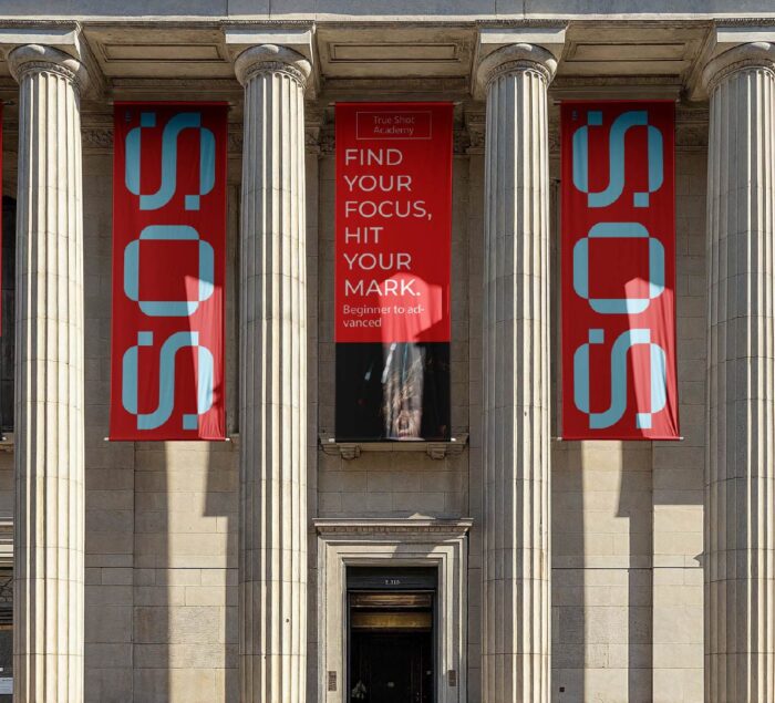 Vinyl banner by SignFreaks in Chicago, used for event promotions.