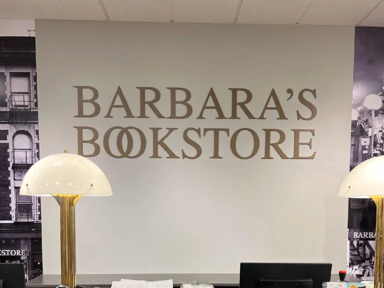 Barbras Bookstore Acrylic Sign Chicaog in Chicago, built and installed by SignFreaks
