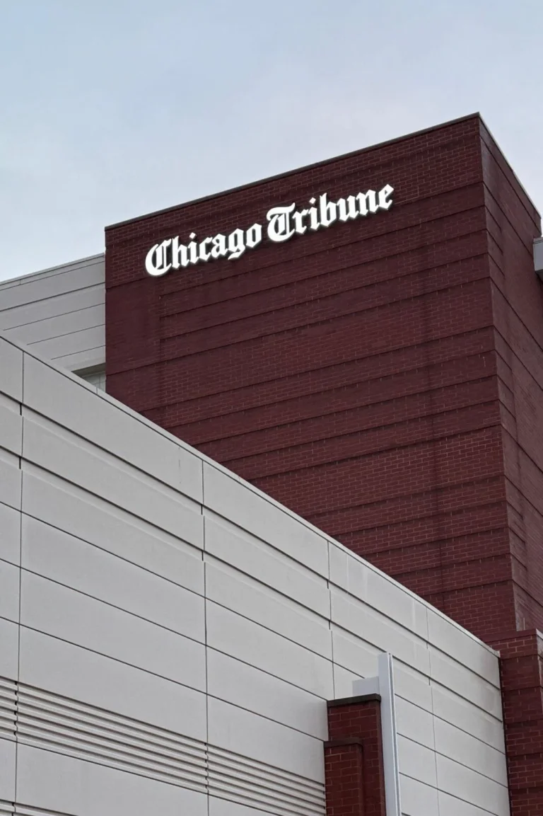 Chicago Tribune Channel Letter Chicago Signfreaks, built and installed by SignFreaks