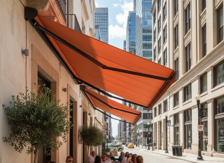Commercial Retractable Awnings in Chicago, built and installed by SignFreaks
