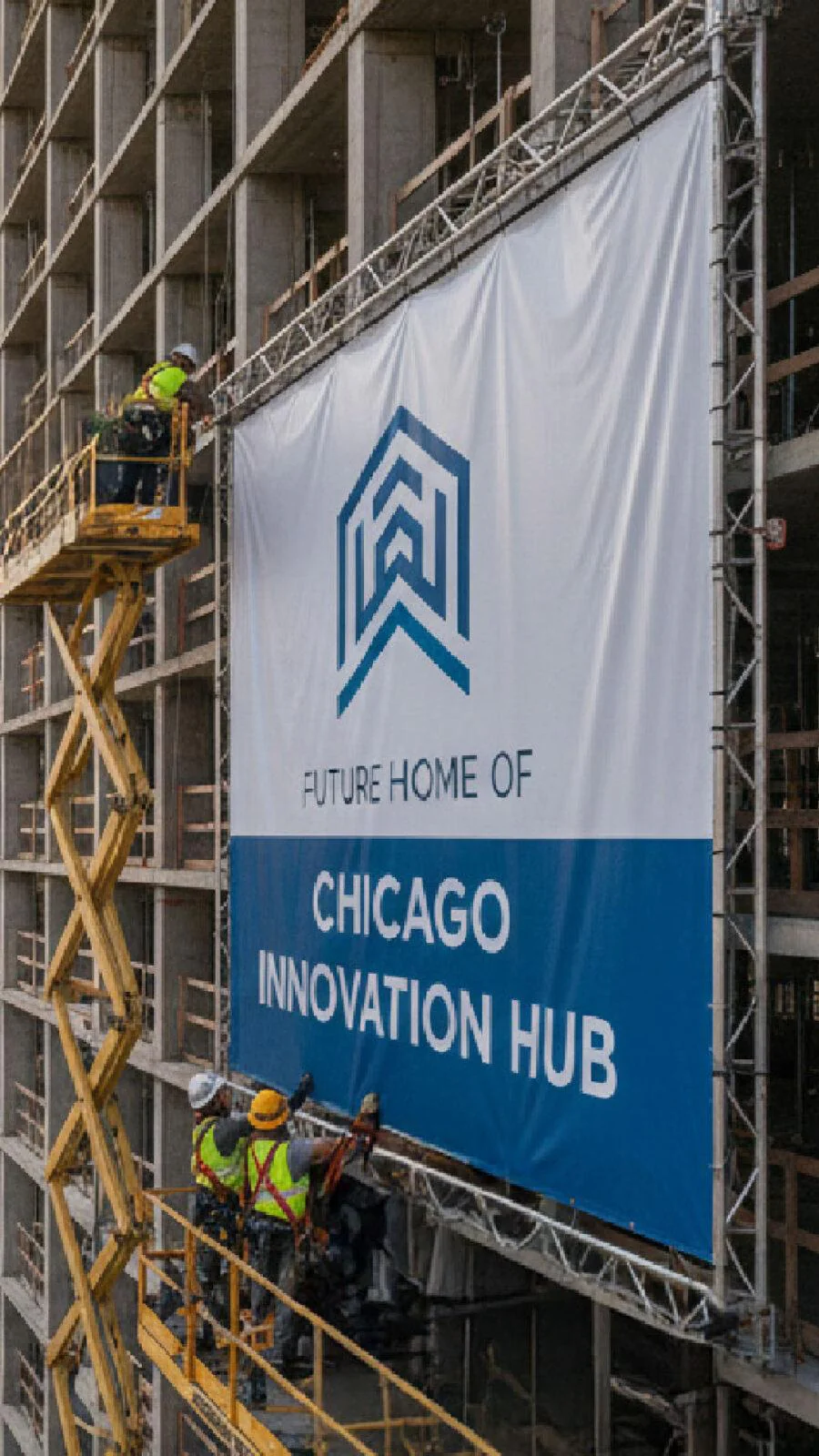 Header Pages Banner Installation in Chicago, built and installed by SignFreaks