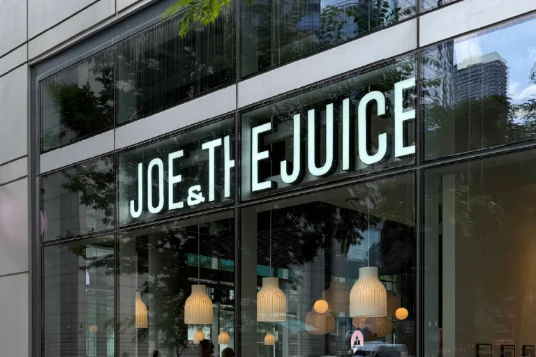 Joe The Juice Channel Letters Chicago Signfreaks, built and installed by SignFreaks