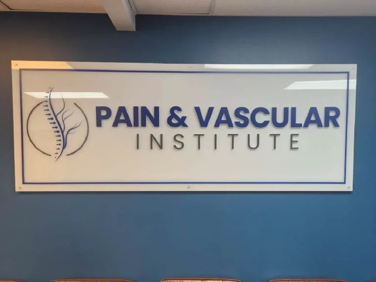 Pain Vascular Acrylic Signs Chicago, built and installed by SignFreaks