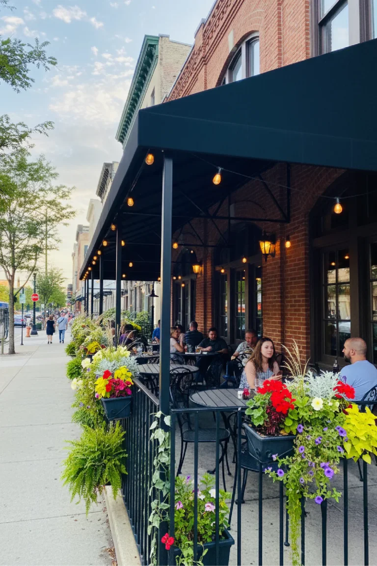 Patio enclosures in Chicago by SignFreaks, designed for restaurants and cafes.
