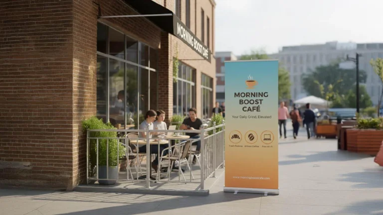 Retractable banner by SignFreaks in Chicago, ideal for events and promotions.