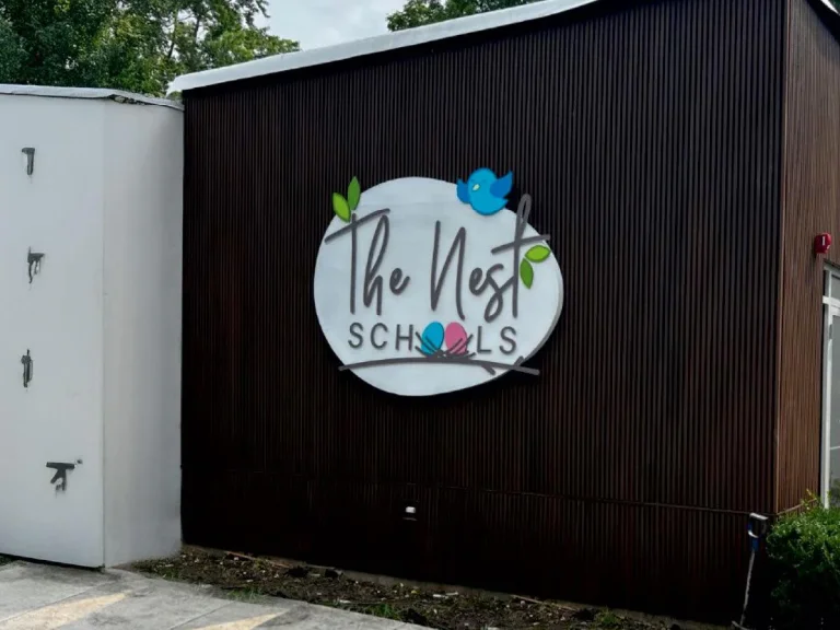 The Nest Schools Acrylic Signs Chicago, built and installed by SignFreaks