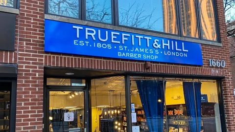 Truefitt Hill Sign Board Chicago, built and installed by SignFreaks
