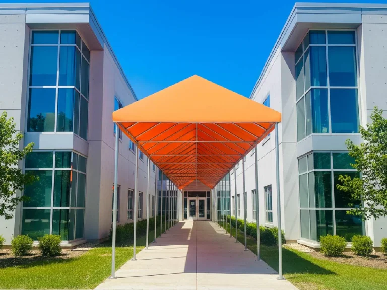 Walkway Canopy in Chicago, built and installed by SignFreaks