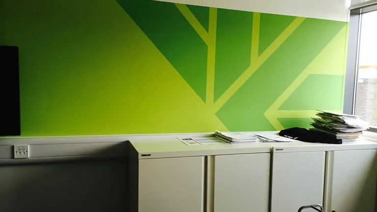 Wall wrap in Chicago by SignFreaks, transforming interiors for offices or retail.