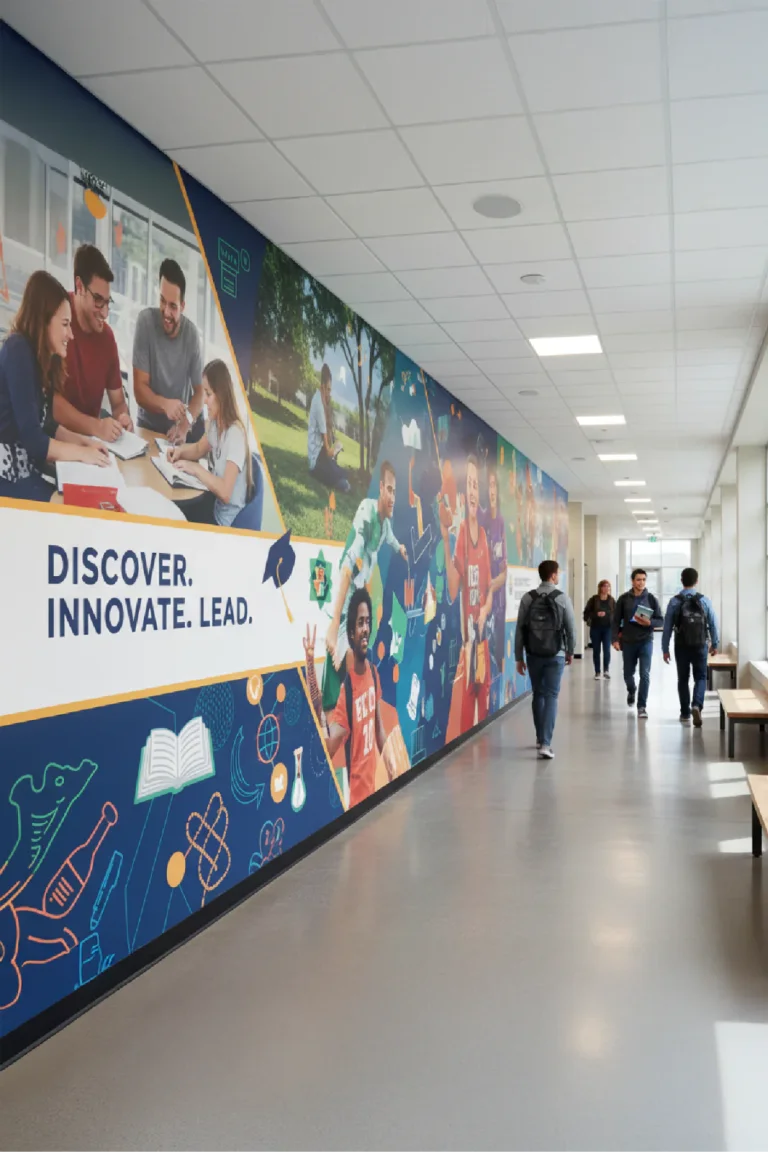 Wall wrap in Chicago by SignFreaks, transforming interiors for offices or retail.